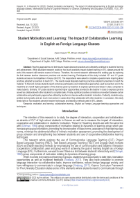 Student motivation and learning: the impact of collaborative learning in English as foreign language classes
