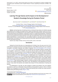 Learning through games and its impact on the development of student’s knowledge during the pandemic period