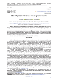 Ethical aspects of science and technological innovations