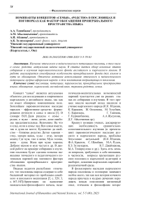 Номинанты концептов «семья», «родство» в пословицах и поговорках как фактор обогащения провербиального пространства языка