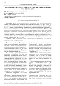 Мониторинг плодородия почв сельскохозяйственных угодий ООО «Биэттэ-Агро»