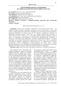 Электронный вариант справочника по длинам малых рек Республики Татарстан