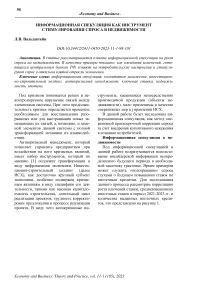 Информационная спекуляция как инструмент стимулирования спроса в недвижимости