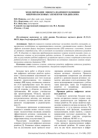 Моделирование эффекта взаимного влияния микрополосковых элементов УКВ-дипазона