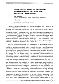 Комплексное развитие территорий населенных пунктов: правовые механизмы реализации