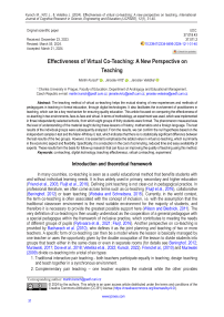 Effectiveness of Virtual Co-Teaching: A New Perspective on Teaching