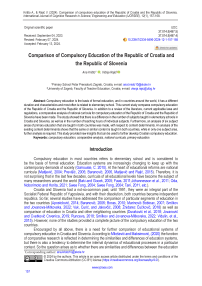 Comparison of Compulsory Education of the Republic of Croatia and the Republic of Slovenia