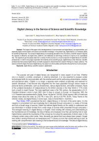 Digital Literacy in the Service of Science and Scientific Knowledge