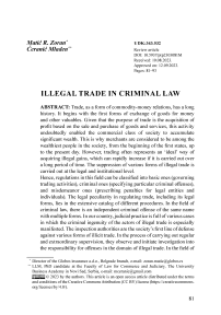 Illegal trade in criminal law