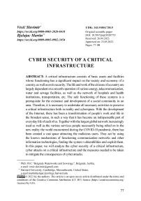 Cyber security of a critical infrastructure