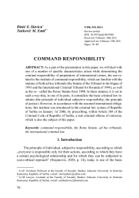 Command responsibility