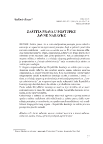 Zaštita prava u postupku javne nabavke