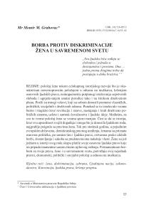 Borba protiv diskriminacije žena u savremenom svetu