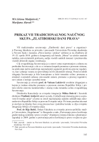 Prikaz VII tradicionalnog naučnog skupa „Zlatiborski dani prava“