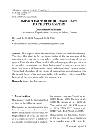 Impact factor of bureaucracy to the tax system