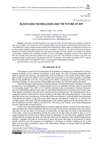 Blockchain technologies and the future of art