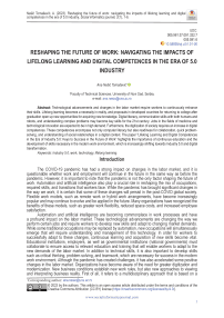 Reshaping the future of work: navigating the impacts of lifelong learning and digital competences in the era of 5.0 industry