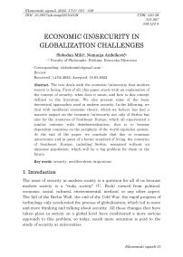 Economic (in)security in globalization challenges