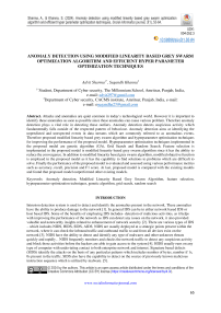 Anomaly detection using modified linearity based grey swarm optimization algorithm and efficient hyper parameter optimization techniques