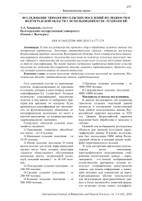 Исследование типологии сельских поселений по людности в Волгоградской области с использованием ГИС-технологий