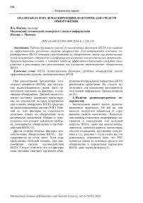 Анализ БПЛА и их демаскирующих факторов, для средств обнаружения