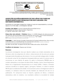 Adopción de niños menores de dos años por parejas homoparentales formadas por dos varones. Una revisión sistemática