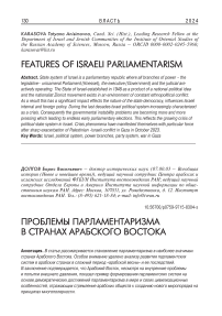 Проблемы парламентаризма в странах Арабского Востока