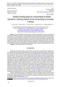 Building a ranking system for lecturers based on student evaluations in teaching a specific course: a case study at a university in Vietnam