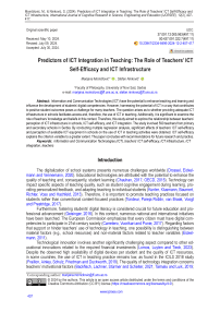 Predictors of ICT integration in teaching: the role of teachers’ ICT self-efficacy and ICT infrastructure