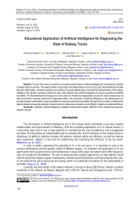 Educational application of artificial intelligence for diagnosing the state of railway tracks