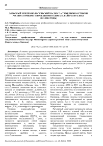 Дозорный эпидемиологический надзор за тяжелыми острыми респираторными инфекциями в Кыргызской Республике (2021-2024 годы)