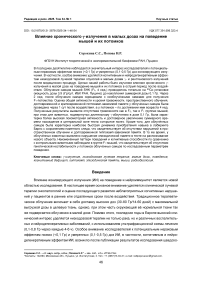 Влияние хронического γ-излучения в малых дозах на поведение мышей и их потомков