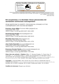 Del escepticismo a la identidad: Claves psicosociales del movimiento antivacunas contemporáneo