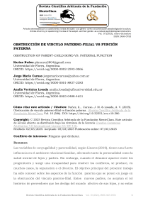 Obstrucción de vinculo paterno-filial vs función paterna