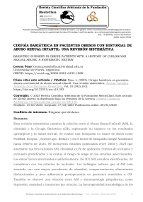 Cirugía bariátrica en pacientes obesos con historial de abuso sexual infantil: Una revisión sistemática