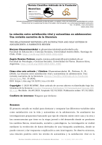 La relación entre satisfacción vital y autoestima en adolescentes: Una revisión narrativa de la literatura