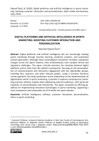 Digital platforms and artificial intelligence in sports marketing: boosting customer interaction and personalization
