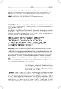 Кто такой политолог? Структура системы политологического образования на примере ведущих университетов России