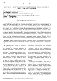Ключевые факторы конкурентного преимущества современной логистической компании