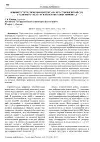 Влияние генеративного контента на креативные процессы и ролевую структуру в маркетинговых командах