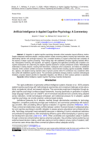Artificial Intelligence in Applied Cognitive Psychology: A Commentary