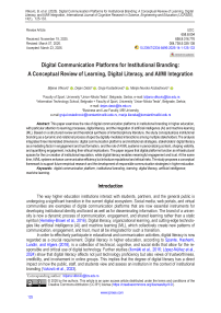 Digital Communication Platforms for Institutional Branding: A Conceptual Review of Learning, Digital Literacy, and AI/Ml Integration