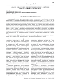Анализ финансовых результатов клиентов российских форекс-дилеров за 2017–2025 годы