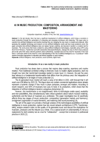 AI in music production: composition, arrangement and mastering