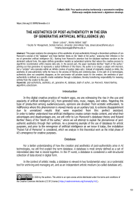 The aesthetics of post-authenticity in the era of generative artificial intelligence (AI)