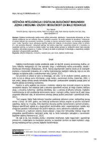 Veštačka inteligencija i digitalna budućnost manjinskih jezika u medijima: izazovi i mogućnosti za male redakcije