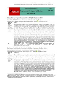 The Role of Social Studies Education in Building a Pandemic-Resilient Society