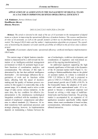 Application of AI assistants in the management of digital teams as a factor in improving business operational efficiency