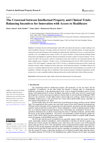 The Crossroad between Intellectual Property and Clinical Trials: Balancing Incentives for Innovation with Access to Healthcare