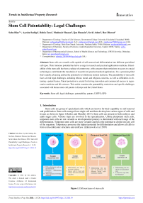 Stem Cell Patentability: Legal Challenges